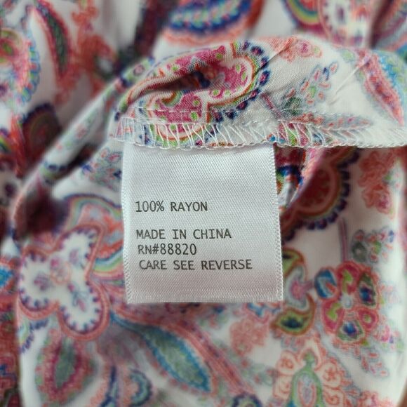 Ava Christine Womens Tank Top Multi-Color Size Small 100% Rayon Sleeveless - Picture 6 of 12